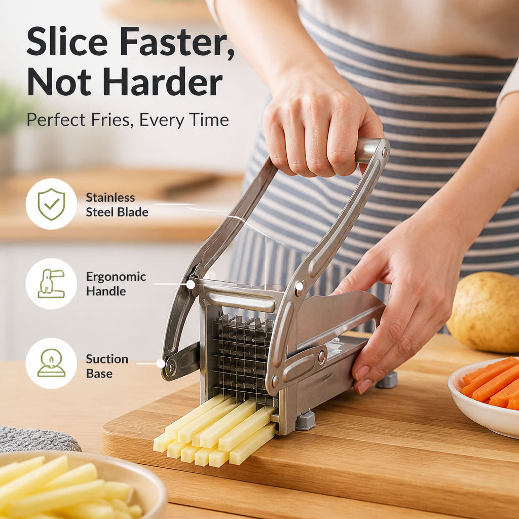 SliceMaster™ — Slice Faster, Safer, and Stronger for Perfect Fries Every Time
