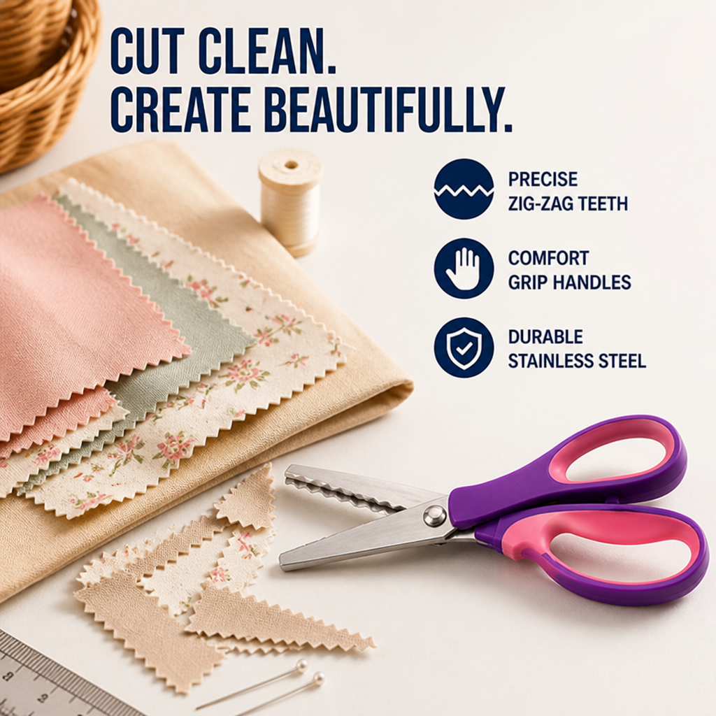 SliceCraft™ Pinking Shears — Master Every Cut with Effortless Precision and Fray-Free Style