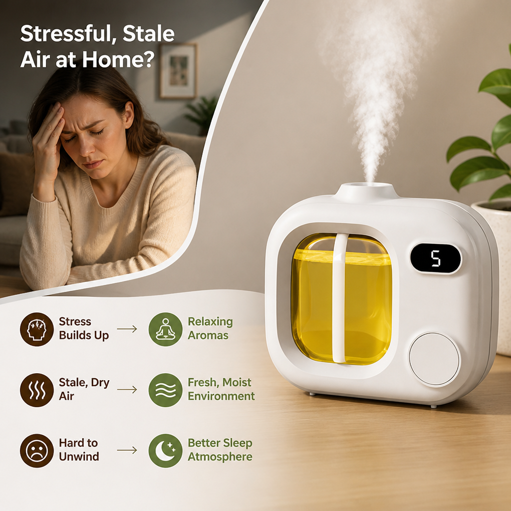 AuraMuse™ Smart LED Aroma Diffuser — Transform Your Space into a Stress-Free Sanctuary Instantly