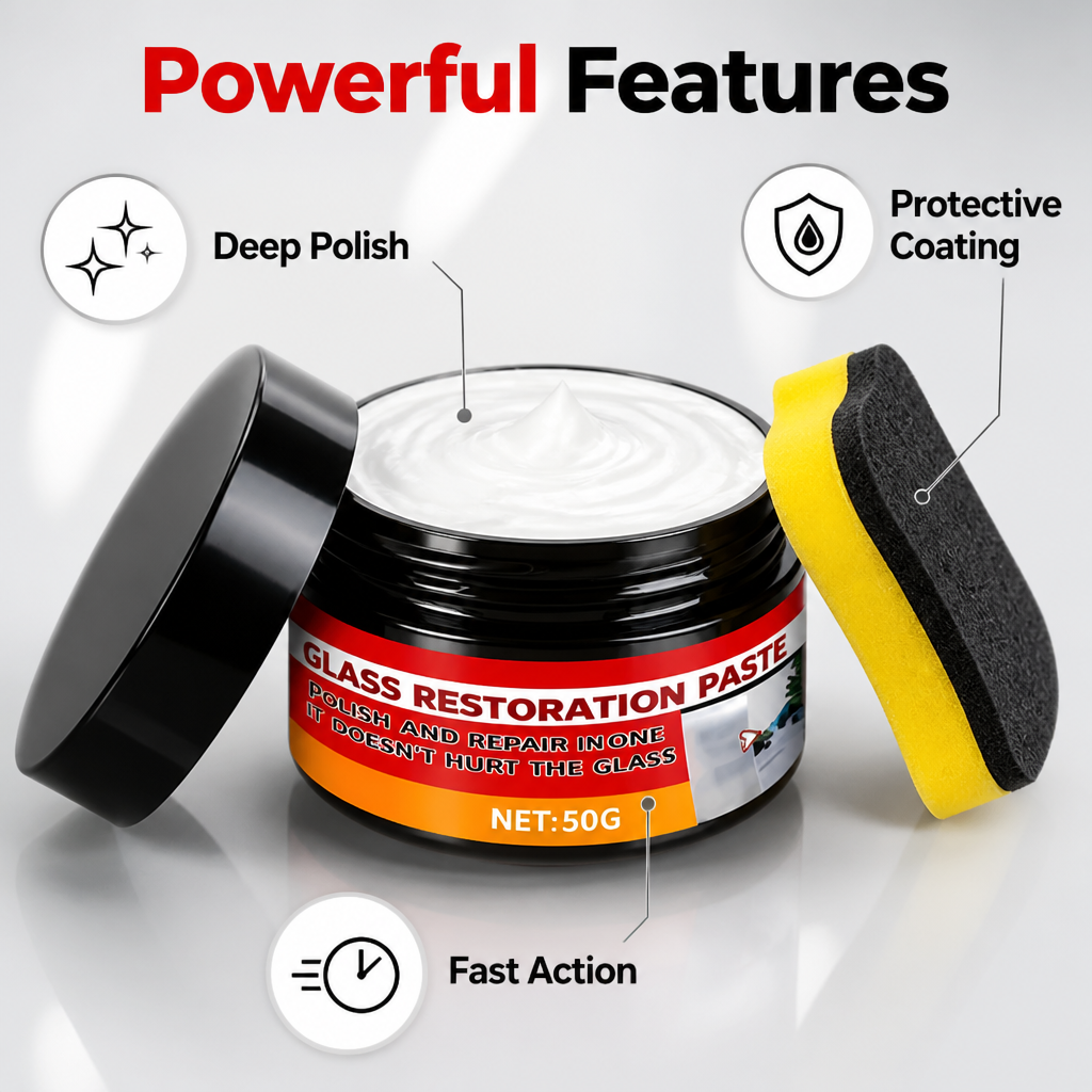 ClarityPro™ Glass Renewal Paste — Instantly Erase Scratches and Enjoy Crystal-Clear Views That Last