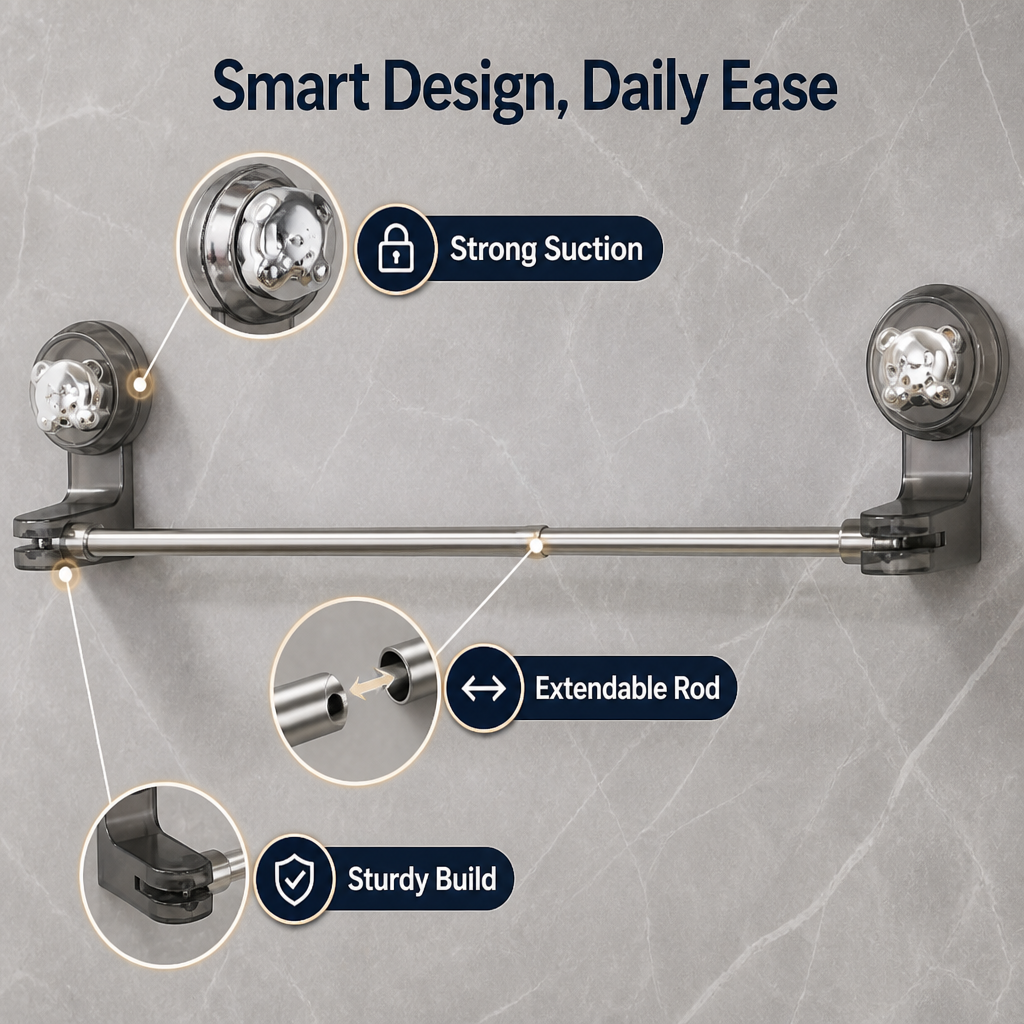 VistaraGrip™ — Instantly Unleash Space and Serenity Without a Single Drill