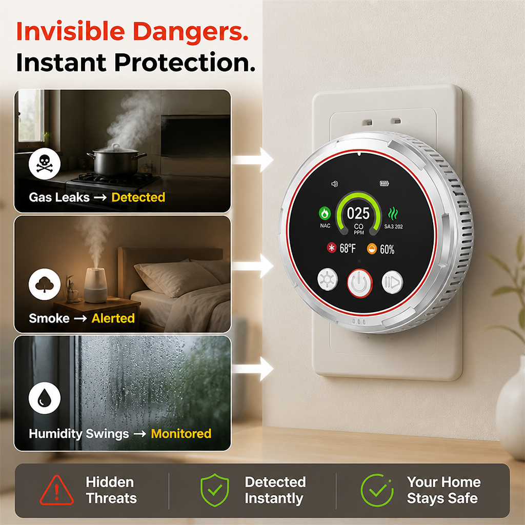 SafeguardSense™ — Never Worry Again with Total Home Air Protection and Instant Alerts