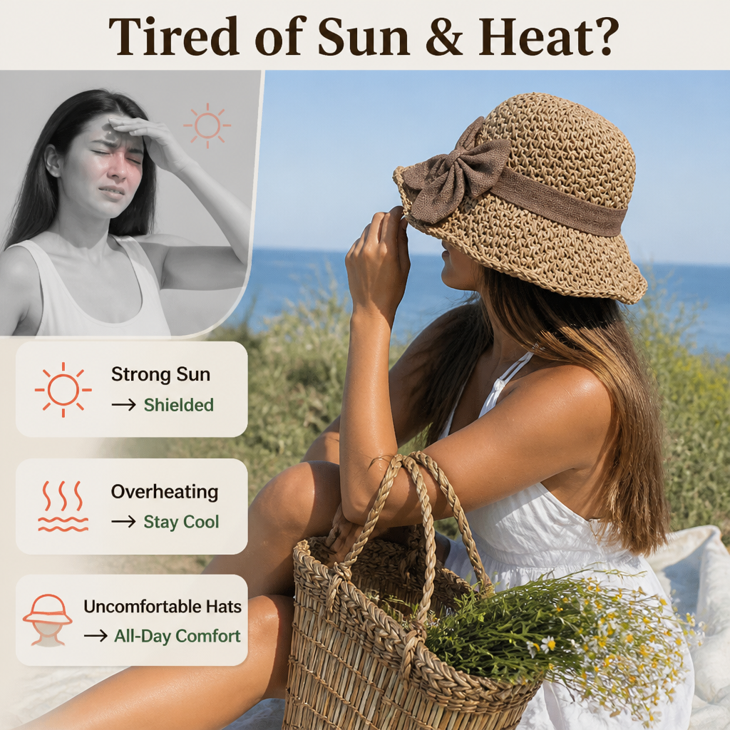 SolaraNest™ — Handcrafted Elegance That Keeps You Cool, Stylish, and Sun-Safe All Day