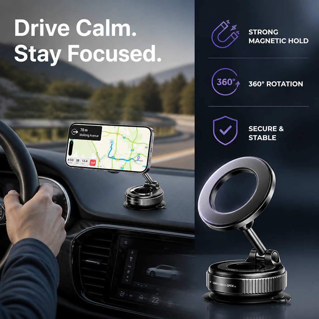 GripNest™ — Drive Calm and Confident with a Phone That Stays Put