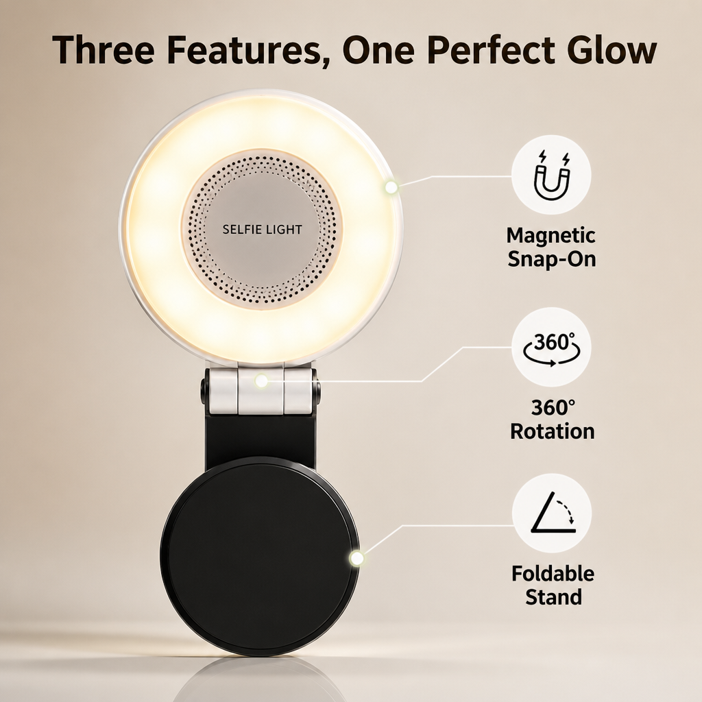 LumaBeam™ — Illuminate Your Confidence with Perfect, Pro-Level Glow Anytime