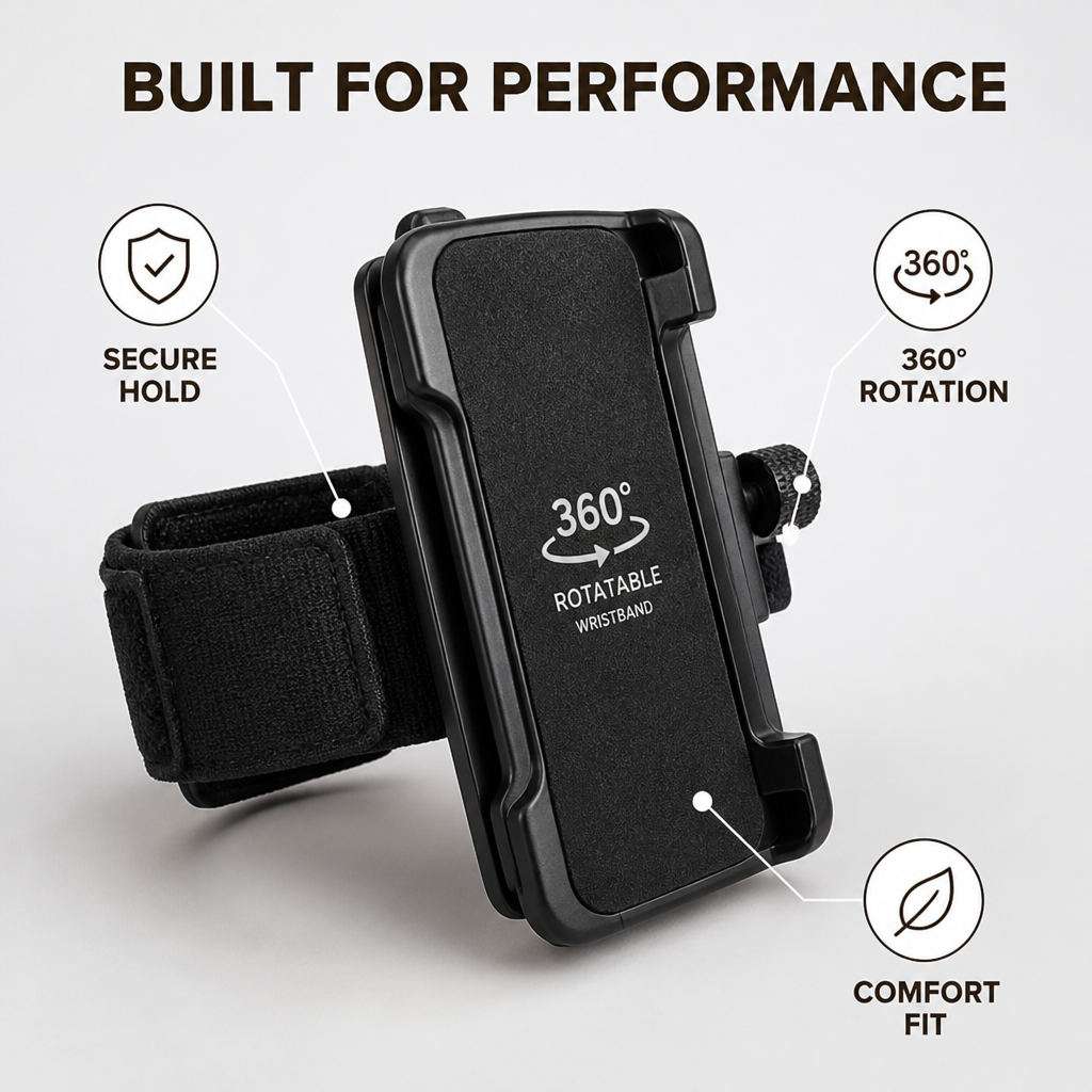 FlexHalo™ 360° Rotatable Phone Holder — Stay Unshakably Connected and Hands-Free All Day Long