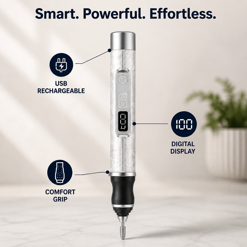 NovaLuxe™ Electric Nail File & Callus Remover — Effortless Salon-Quality Nails That Boost Your Confidence Instantly