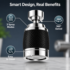 AquaPulse™ 3-Mode Faucet Aerator — Master Your Kitchen with Effortless Precision and Splash-Free Power