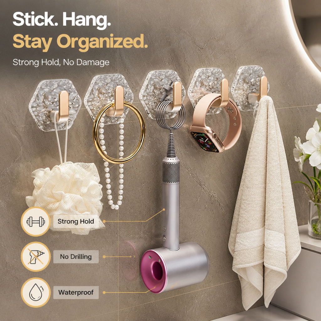 VeloraGrip™ — Effortless Wall Order That Holds Tight Without a Trace