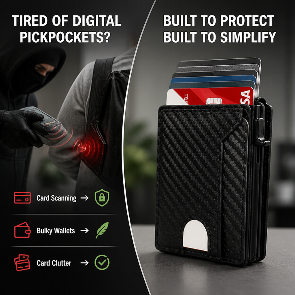 ZephyrGuard™ Slim RFID Wallet — Carry Confidence in a Sleek, Bulletproof Shield