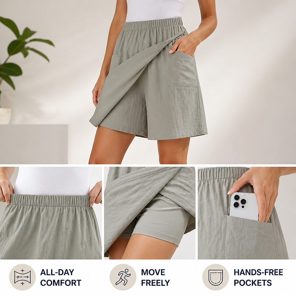 LumaFleX™ Wrap Skort — Move Freely, Feel Stunning, Stay Effortlessly Cool