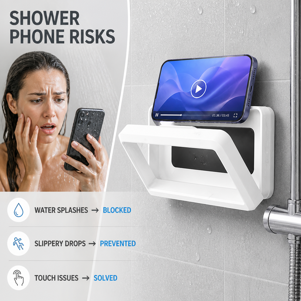 AquaGuard™ — Keep Your Phone Bone Dry and Your Mind Worry-Free Every Shower