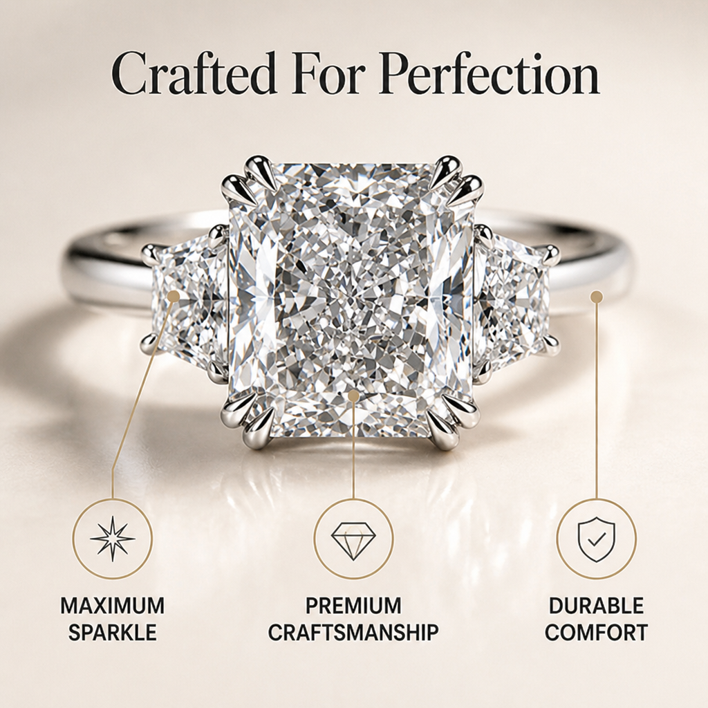 LuminaLuxe™ Square Cut Ring — Ignite Instant Confidence with Every Dazzling Glance