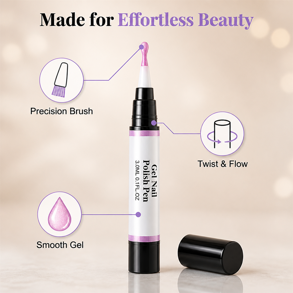 LumaLuxe™ 6-Piece Gel Nail Pen Set — Effortless Glamour That Commands Every Room