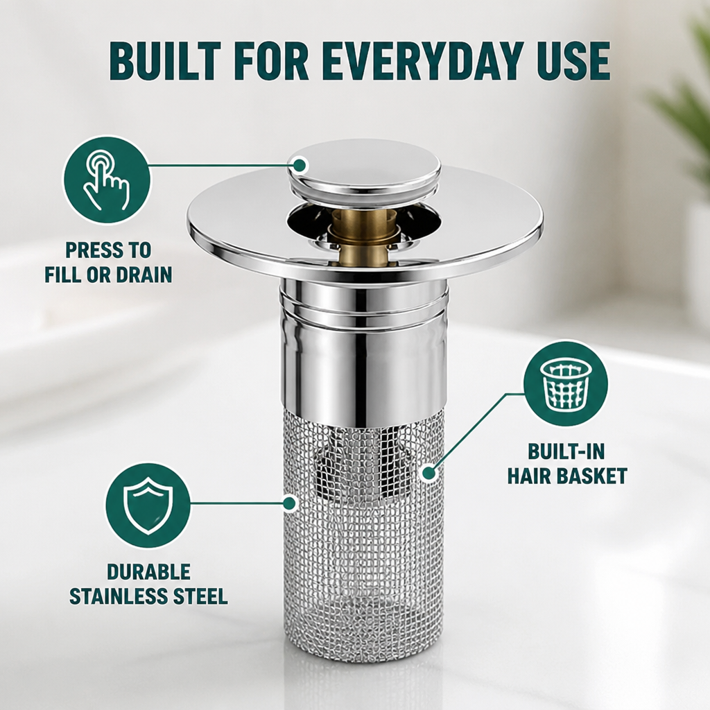 Drenova™ — Keep Hair Out of Your Pipes and Sink Care Simple