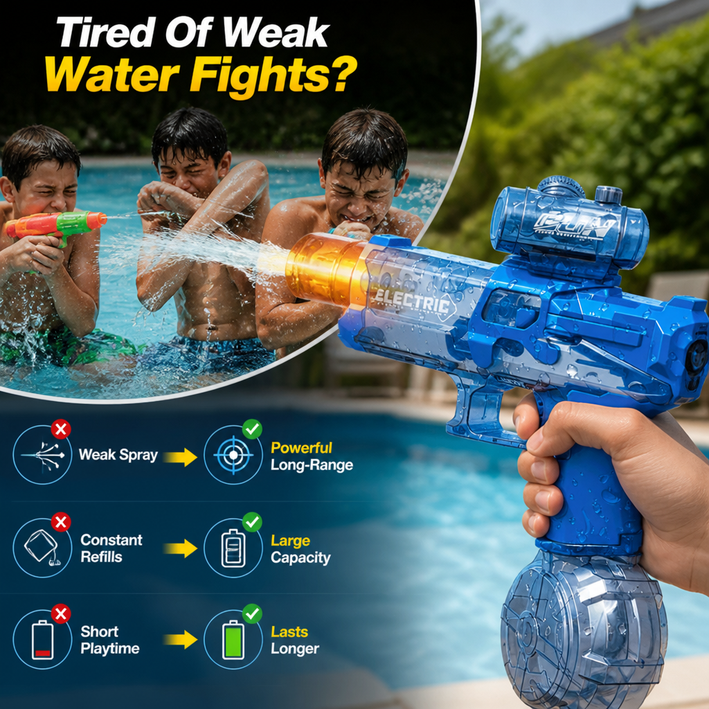 HydroBlaze™ Dual-Spray Electric Blaster — Unleash Nonstop Power and Own Every Water Battle