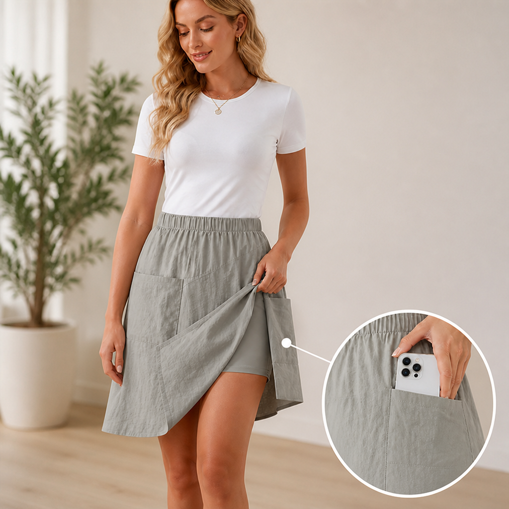 LumaFleX™ Wrap Skort — Move Freely, Feel Stunning, Stay Effortlessly Cool