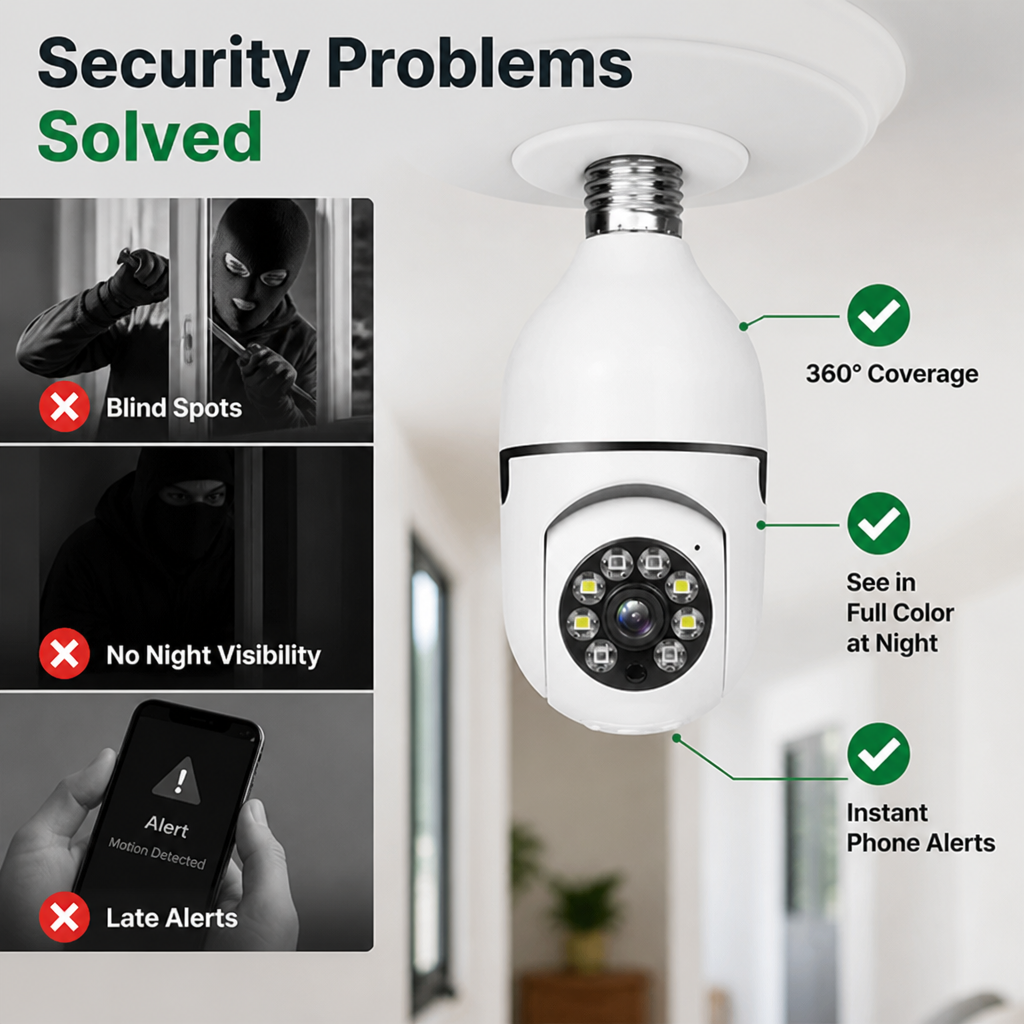 Bulbeye™ — Home Security That Screws In Like a Light Bulb