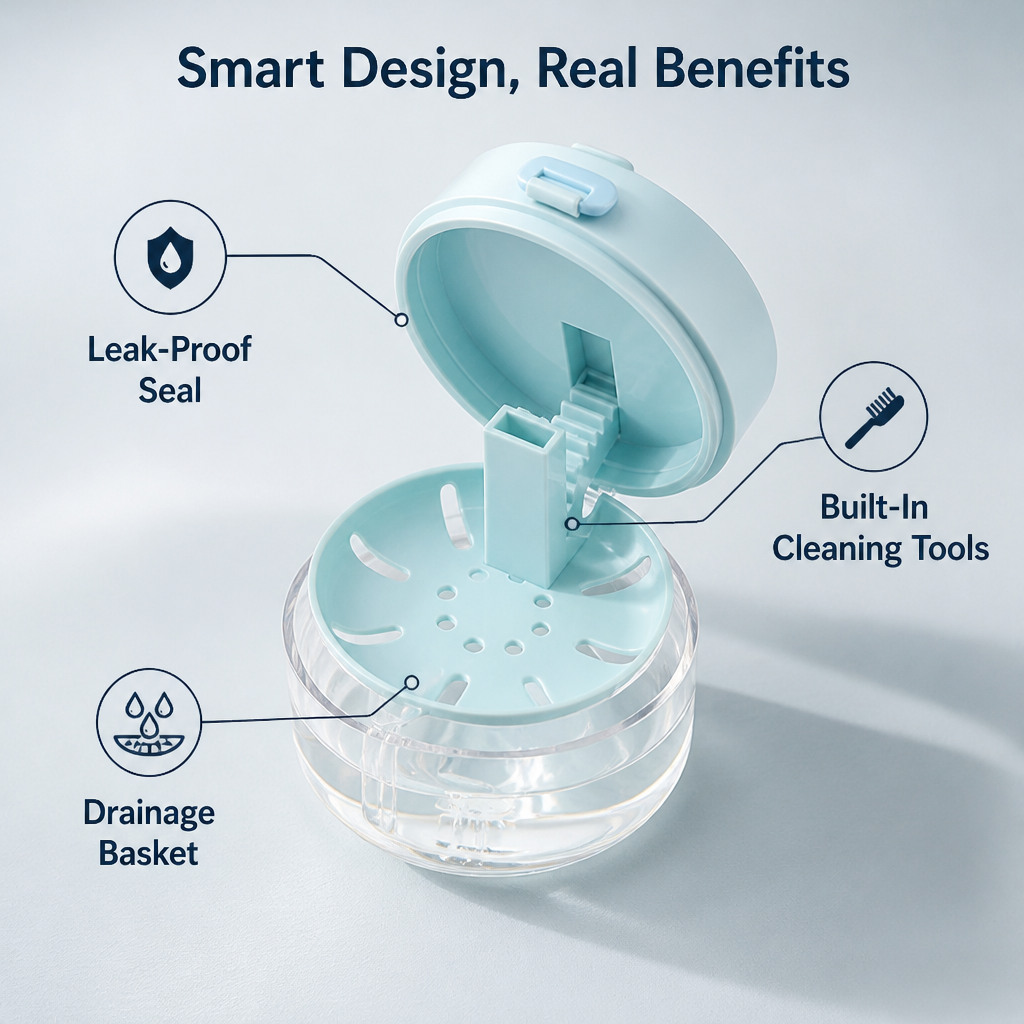 VivaGuard™ Retainer Case — Keep Your Retainer Spotless, Safe, and Ready Wherever Life Takes You