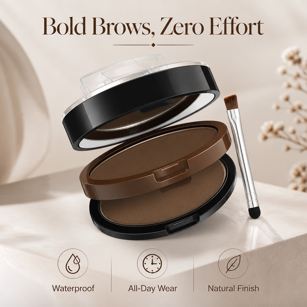 VivaArch™ Brow Stamp & Powder — Instantly Sculpt Bold, Flawless Brows That Last All Day