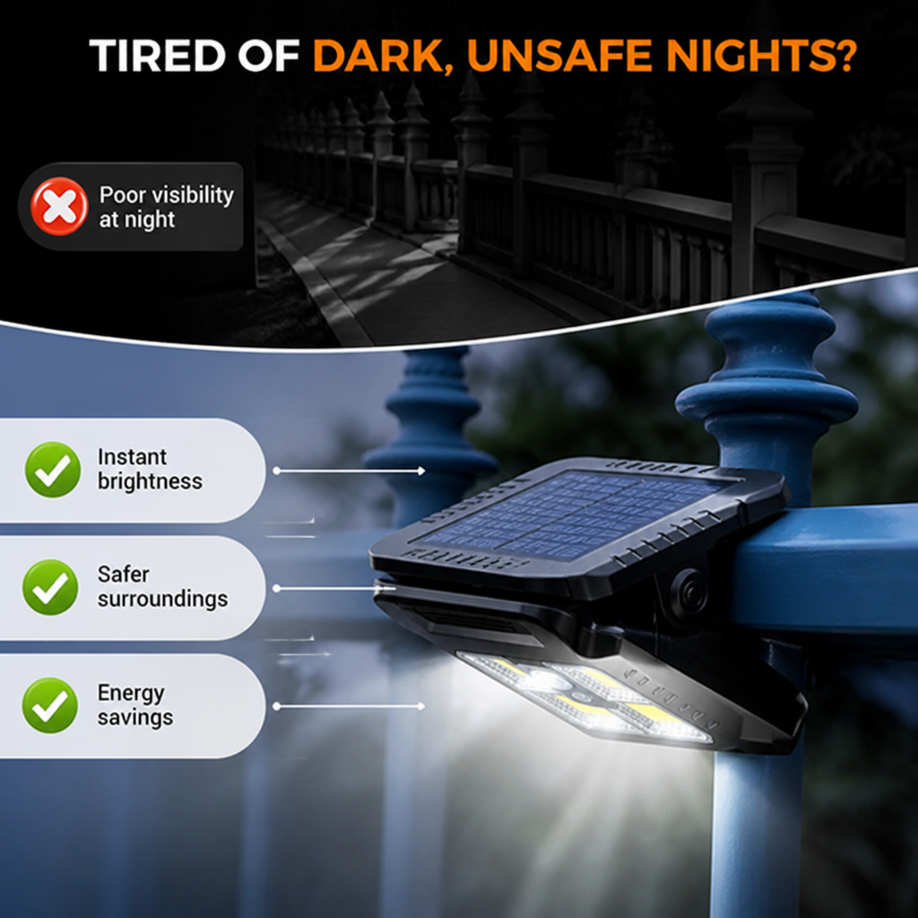 LumaSnap™ — Illuminate Your Nights with Effortless, Solar-Powered Security and Style