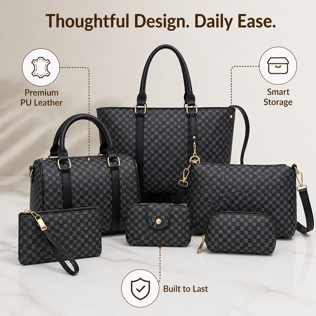 WhisperVale™ — Six Bags, One Set, Endless Confidence and Style