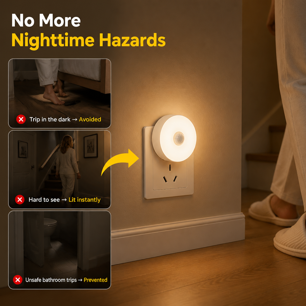 LumaSense™ — Step Confidently with Instant, Soothing Nightlight Protection