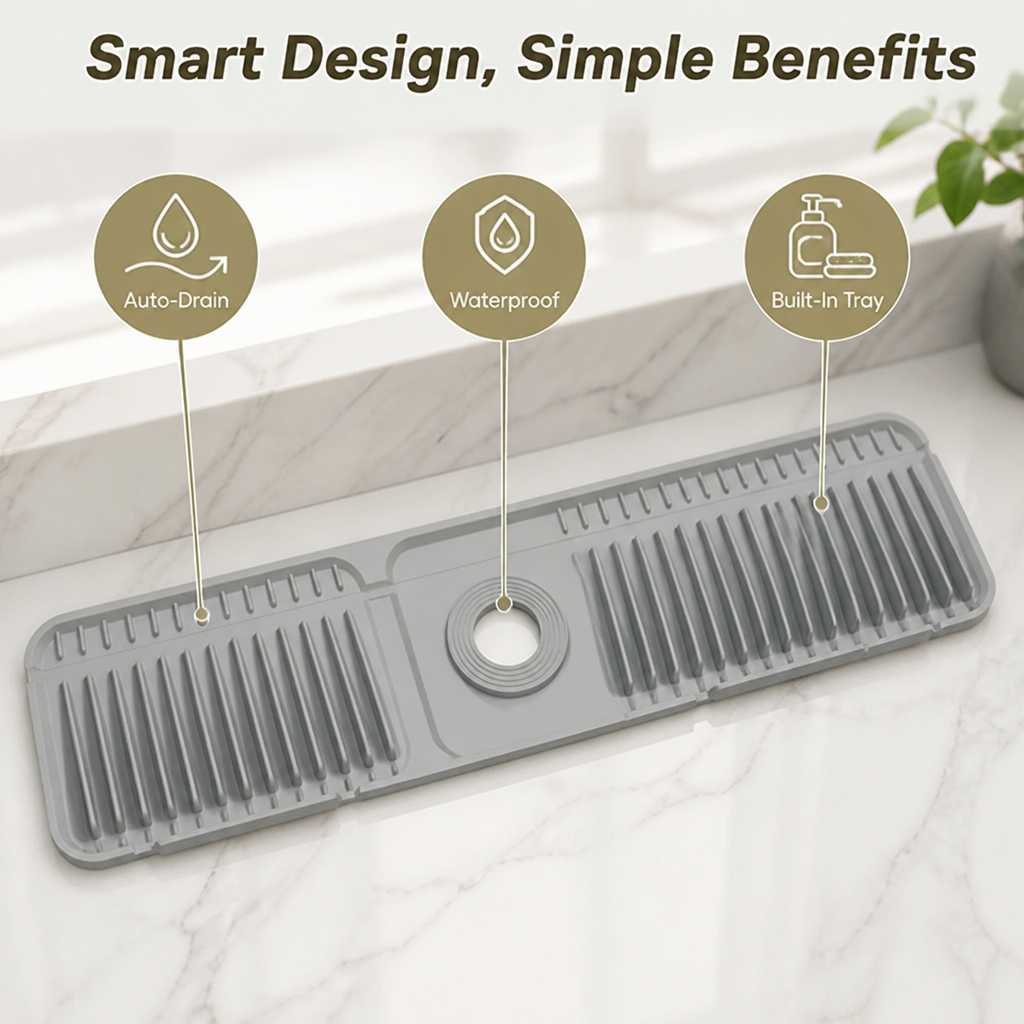 AquaShield™ — Keep Your Counters Dry and Your Sink Spotless Without Lifting a Finger