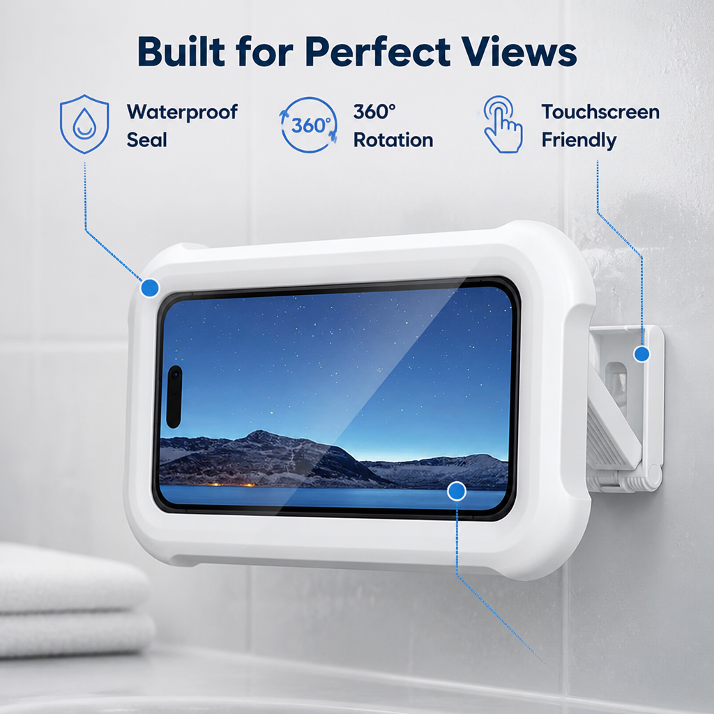 AquaCling™ — Protect Your Phone and Transform Showers into Pure Entertainment Bliss