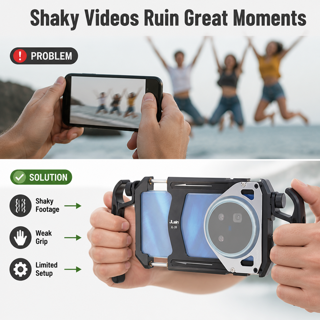 VidiPro™ Smartphone Cage Rig — Capture Cinematic, Rock-Solid Footage Without the Shake
