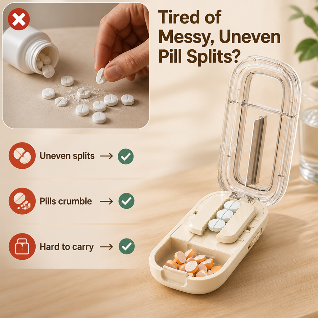 SwiftSplit™ — Effortless Pill Prep for Perfectly Precise Doses Every Time