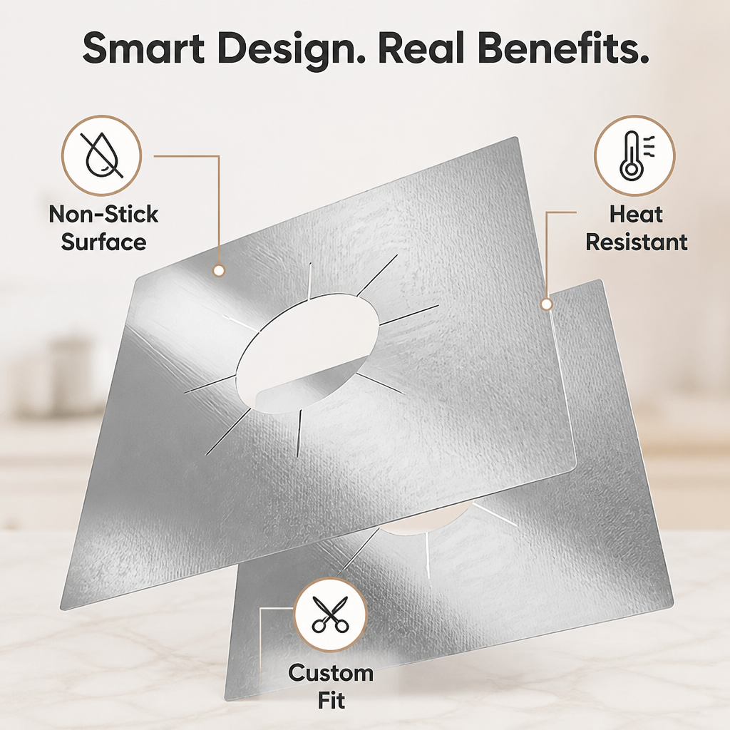 FlameGuardPro™ — Effortless Stove Protection That Makes Cleaning a Breeze