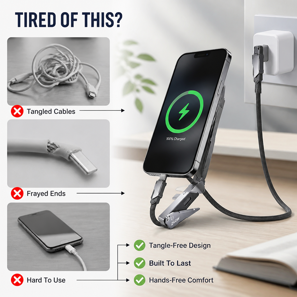 VoltEase™ — Charge Lightning Fast and Stay Hands-Free All Day