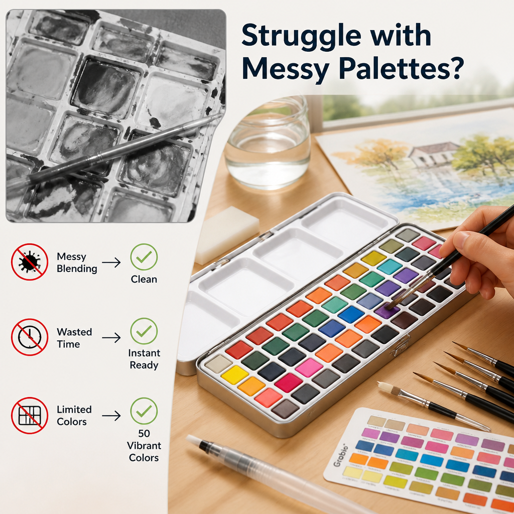 VibranceMuse™ Watercolor Set — Unleash Your Boldest, Most Vibrant Creations Wherever You Go