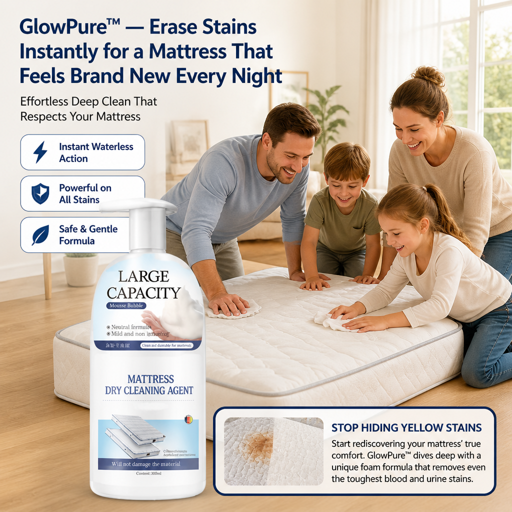 GlowPure™ — Erase Stains Instantly for a Mattress That Feels Brand New Every Night