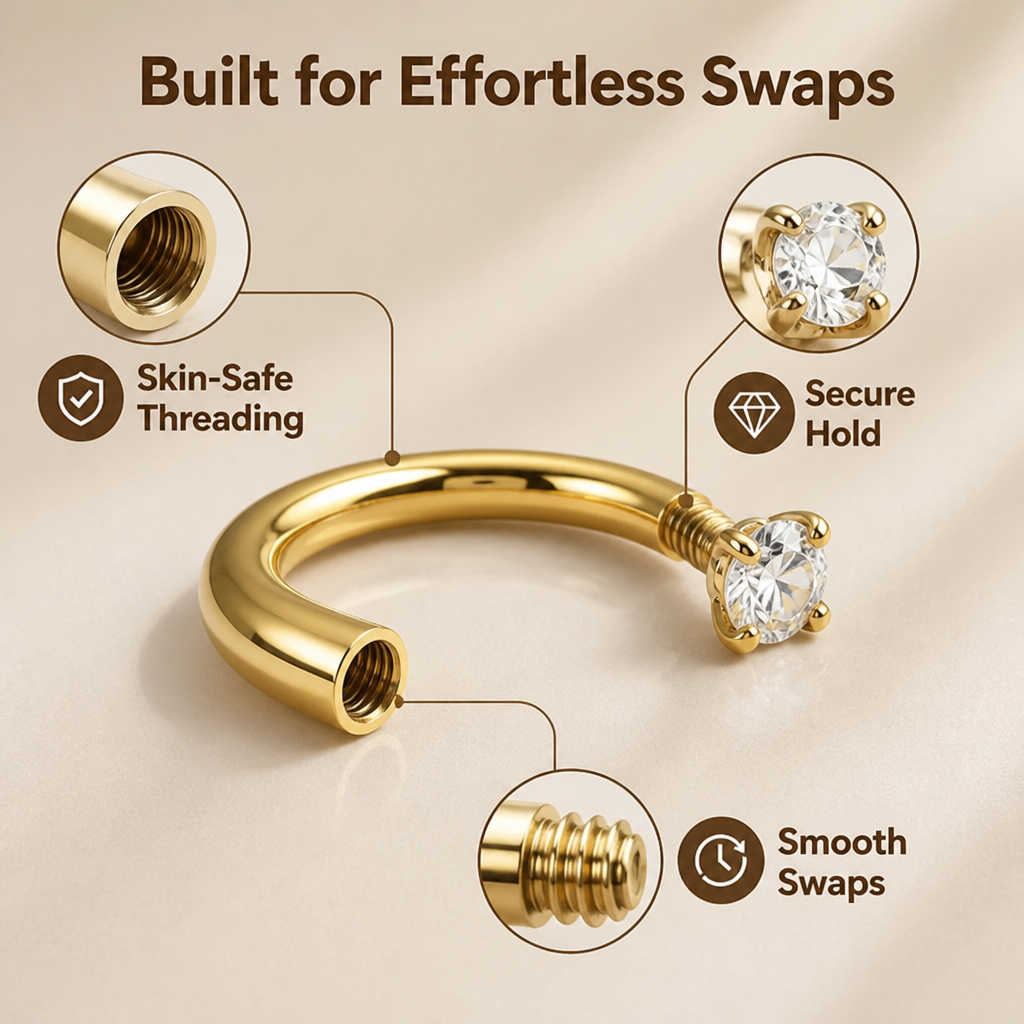 RamoraGlide™ — Effortless, Pain-Free Piercing Swaps That Boost Your Confidence Instantly