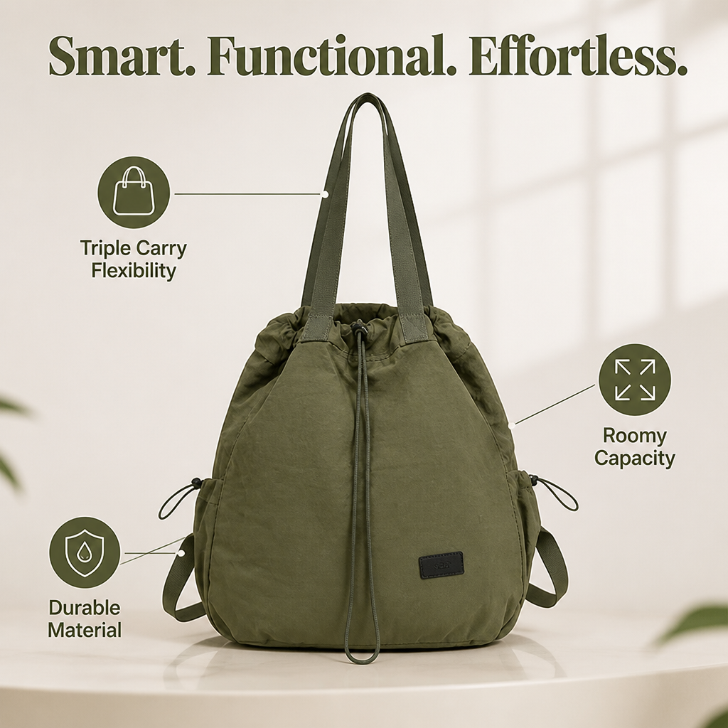 VioraLuxe™ Drawstring Tote Backpack — Carry More, Stress Less, Look Effortlessly Stunning
