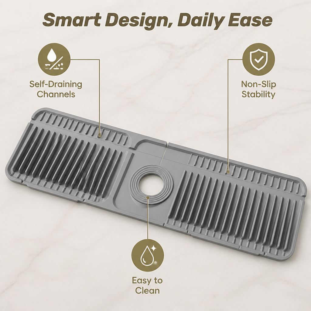 SlipGuard™ — Keep Your Counters Dry and Your Sink Spotlessly Organized Every Day