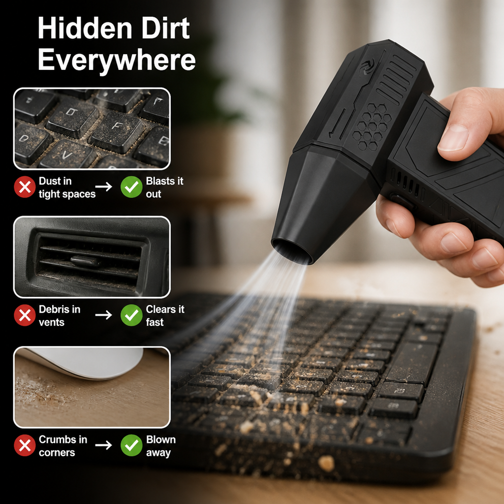 BlitzAir™ — Dominate Dust Instantly with Effortless Cordless Power
