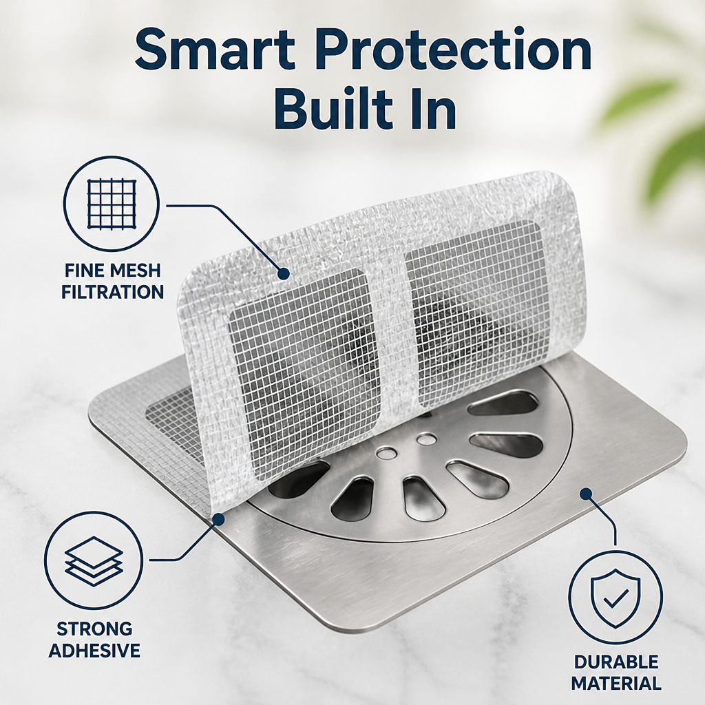 ClearFlowGuard™ — Keep Your Drains Free, Fresh, and Pest-Proof Without Lifting a Finger