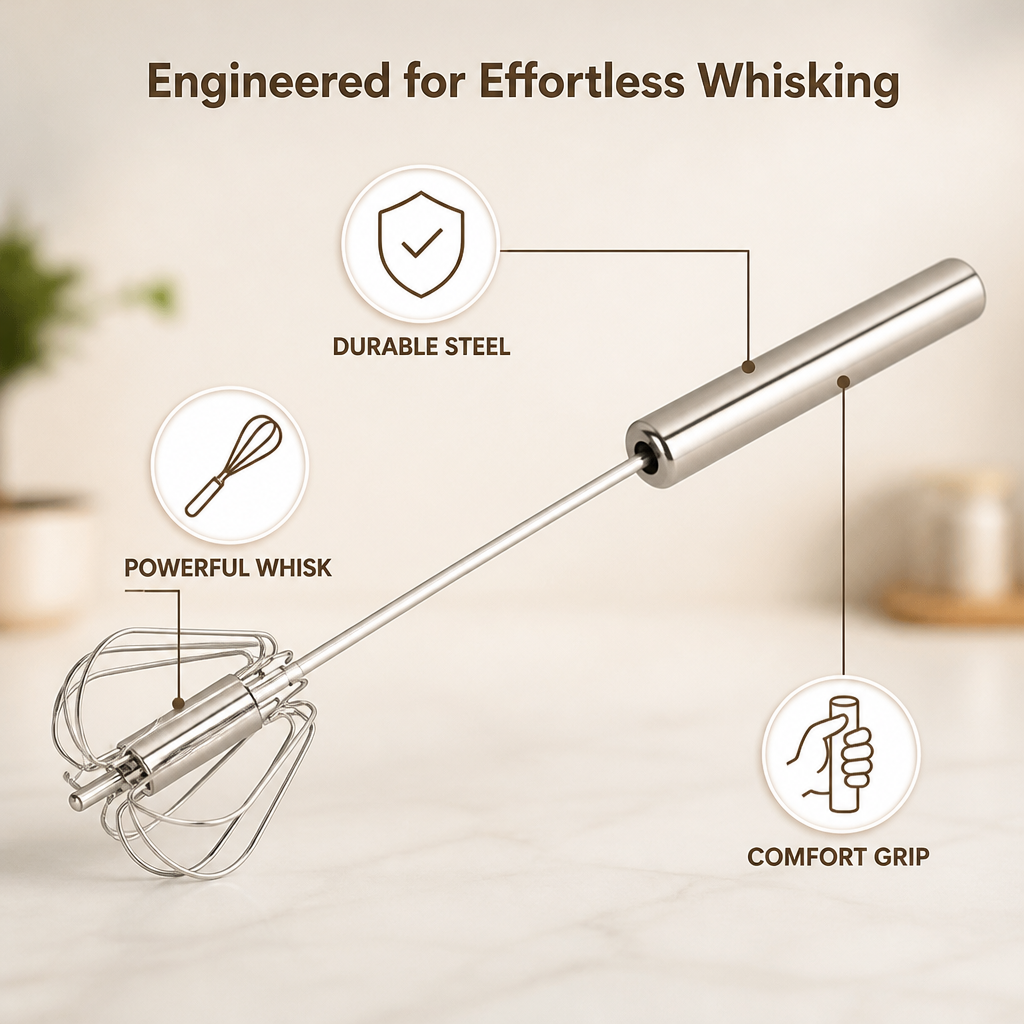 SpinWhirl™ — Effortless Whisking That Frees Your Hands and Ignites Your Creativity