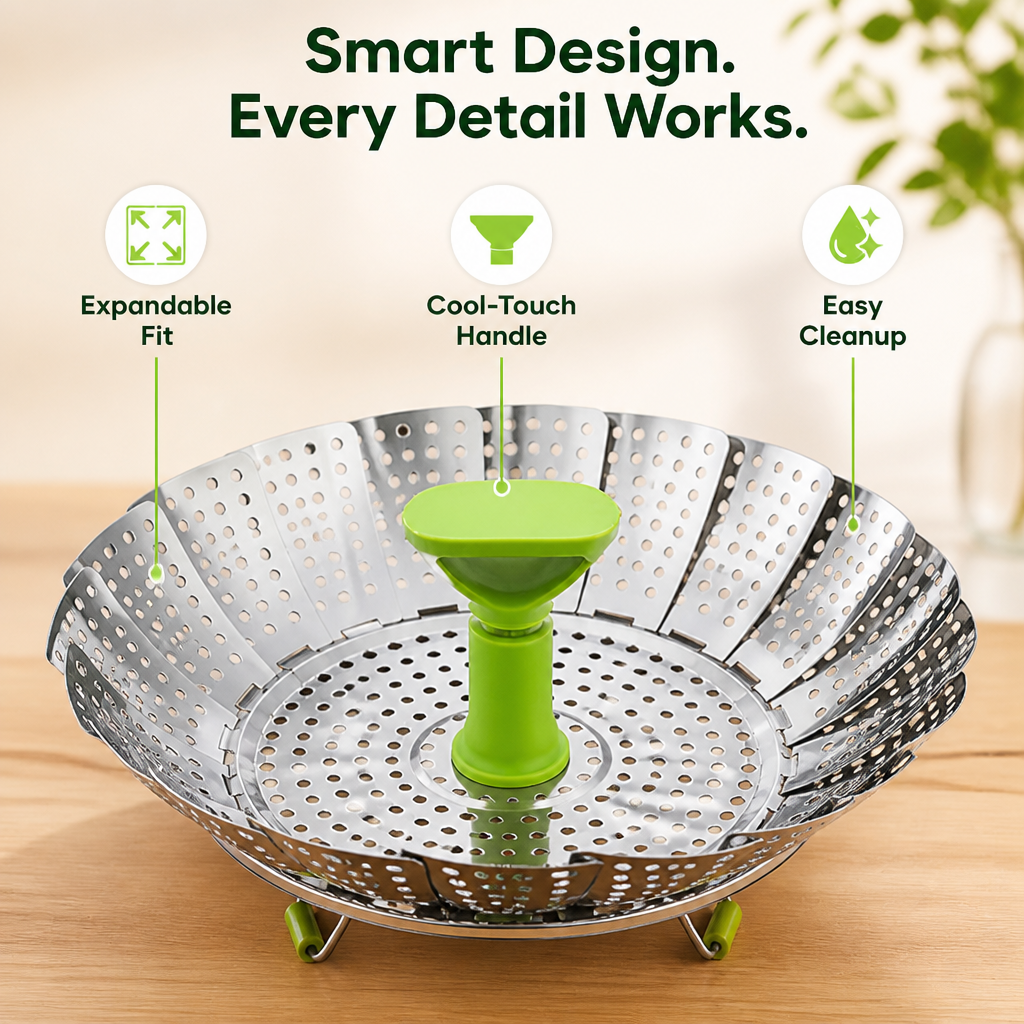 SteraFlex™ Steamer Basket — Unlock Flawless Flavor and Effortless Kitchen Confidence