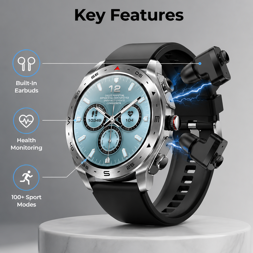 VeloSync™ — Seamlessly Power Your Day with Music, Calls, and Fitness in One Wristwear