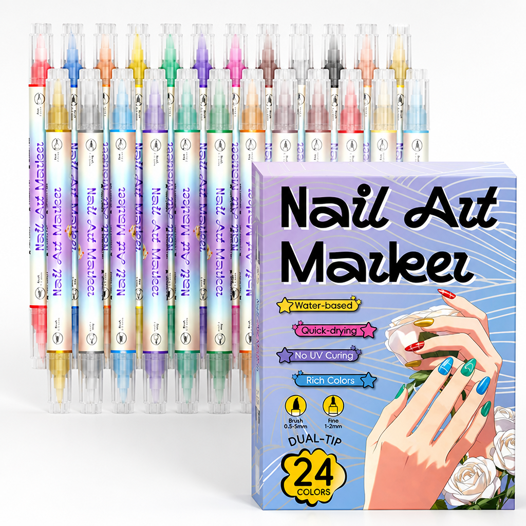 VividMuse™ Dual-Tip Nail Art Pens — Unleash Stunning, Smudge-Free Nails That Demand Attention
