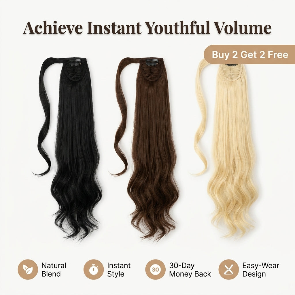 SilkAura™ Ponytail Extension — Unlock Instant Volume and All-Day Glam Confidence
