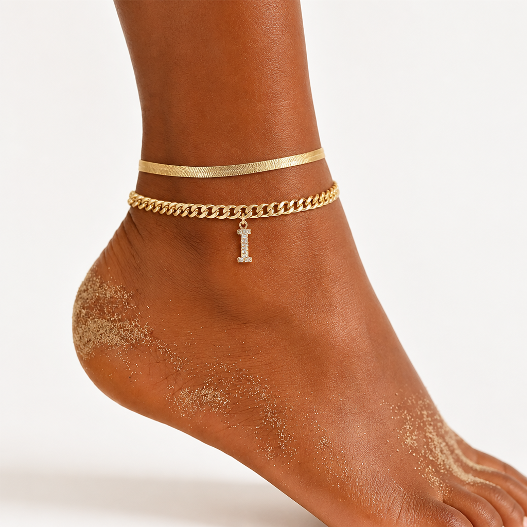 LumeaCharm™ Gold Initial Anklets — Wear Your Unique Story with Effortless Grace