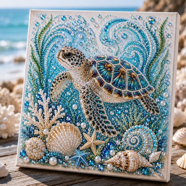 PearlWave™ Coastal Art Kit — Escape Stress and Create Stunning Ocean Treasures in 3D
