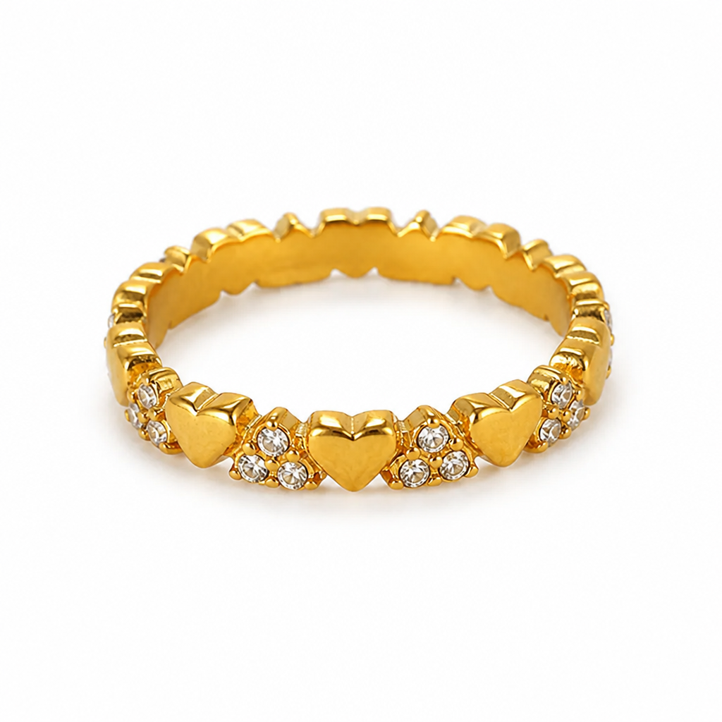 LunaLuxe™ Heart Eternity Ring — Ignite Passion and Shine with Every Glance