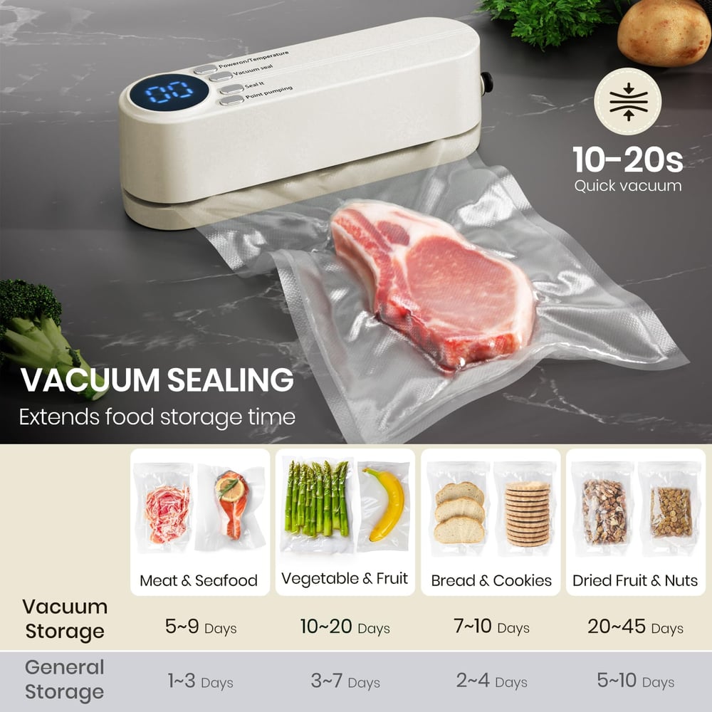 3-in-1 Wireless Mini Vacuum Sealer - Keep Food Fresh & More