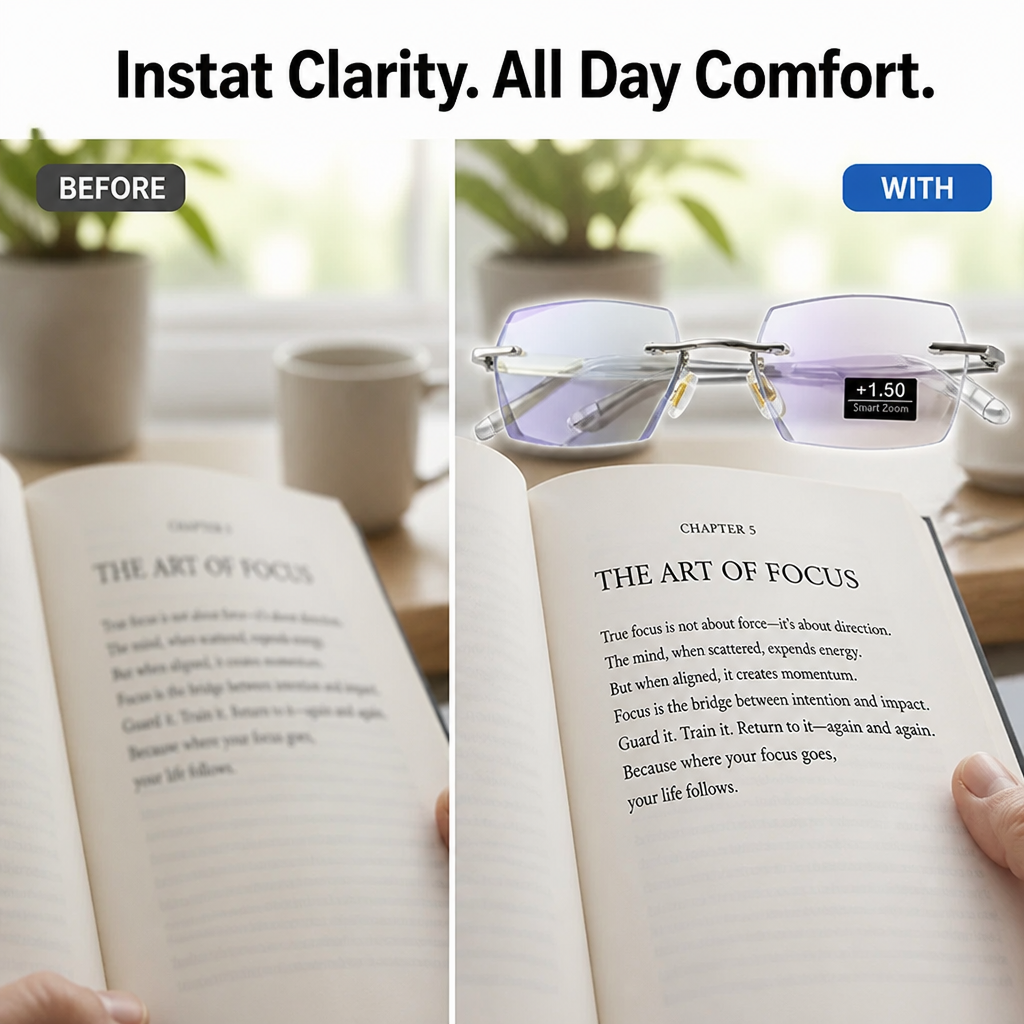 VeroSight™ Smart Zoom & Color-Shifting Reading Glasses — Instantly Refresh Your Eyes and See Every Detail with Effortless Clarity